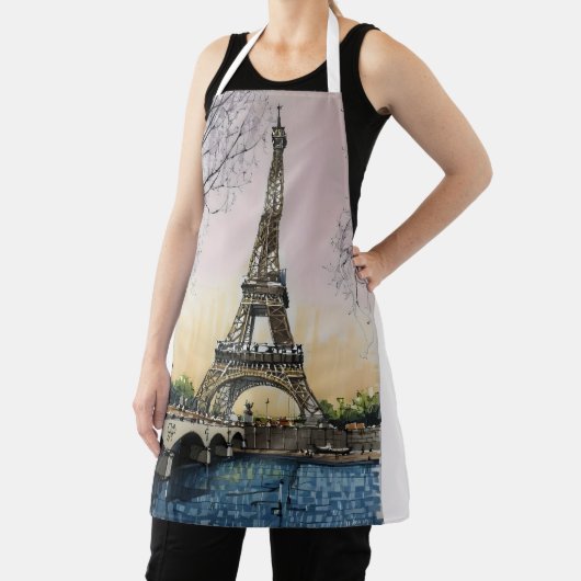 Eiffel Tower Sketch – Paris Landmark Schürze (InSitu)