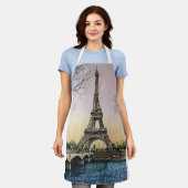 Eiffel Tower Sketch – Paris Landmark Schürze (Getragen)