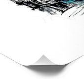 Eiffel Tower Sketch Print, Line Drawing, Paris Poster (Ecke)