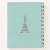  Eiffel Tower Sketchbook Gift Notizblock (Rückseite)