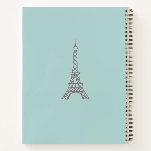  Eiffel Tower Sketchbook Gift Notizblock (Rückseite)