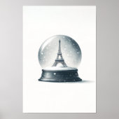 Eiffel Tower Snow Globe Poster (Vorne)