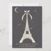 Eiffel Tower Sparkling Feiertagskarte (Vorderseite)