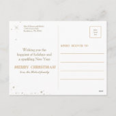 Eiffel Tower Sparkling Feiertagspostkarte (Rückseite)