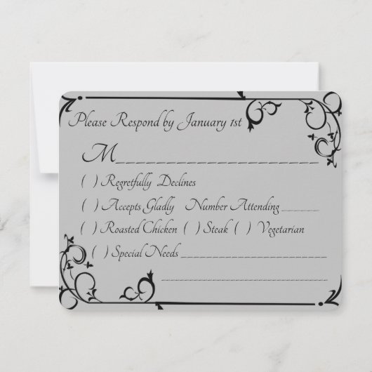 Eiffel Tower Spring Sunrise Watercolor RSVP Karte (Rückseite)