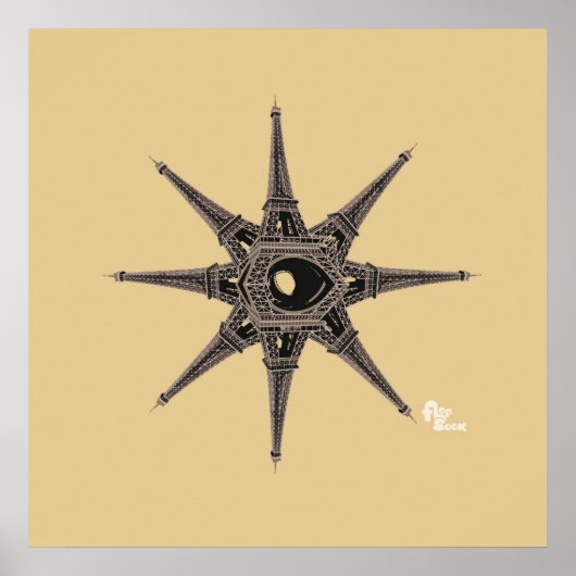 Eiffel Tower Star Poster (Vorne)
