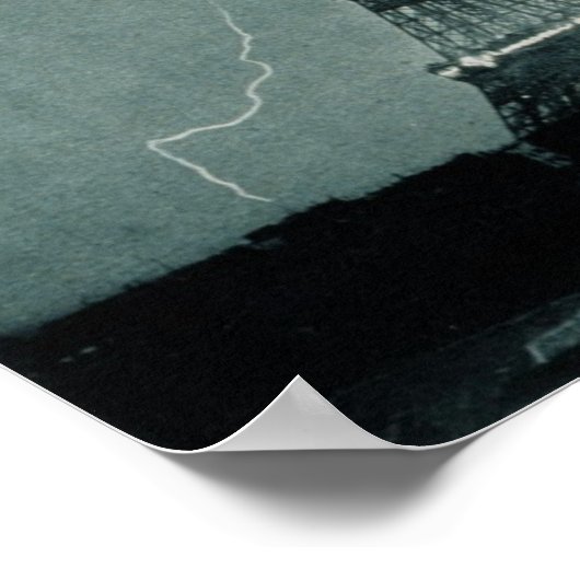 Eiffel Tower Struck Poster (Ecke)