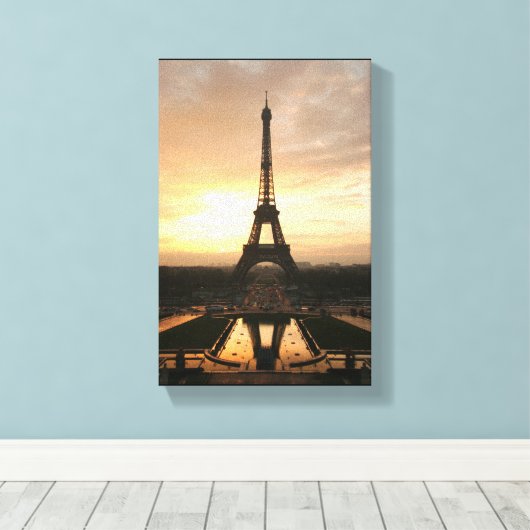 Eiffel Tower Sunrise Leinwanddruck (Insitu (Holzboden))