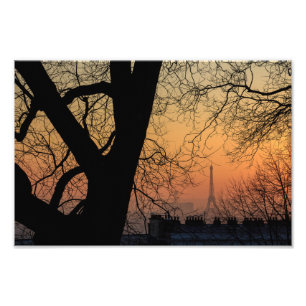 Eiffel Tower Sunset von Montmartre - Fotodruck