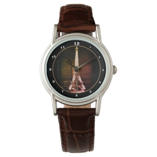 Eiffel Tower & Surreal Paris Art /love France BB Armbanduhr (Vorderseite)