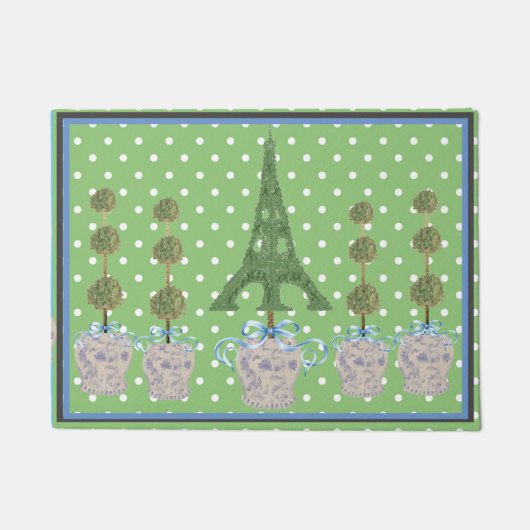 Eiffel Tower Topiary Ginger Jars jar Doormat Fußmatte (Vorderseite)