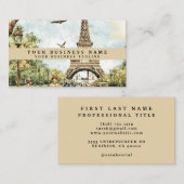 Eiffel Tower Travel Visitenkarte (Vorne/Hinten)