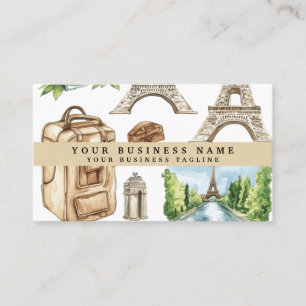 Eiffel Tower Travel Visitenkarte