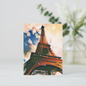 Eiffel Tower ukiyo-e Postkarte (Stehend Vorderseite)