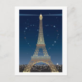 Eiffel Tower Valentine Postkarte (Vorderseite)
