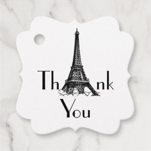 Eiffel Tower Vielen Dank Geschenkanhänger