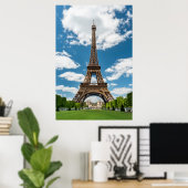Eiffel Tower View from Champ de Mars Public Park Poster (Heimbüro)
