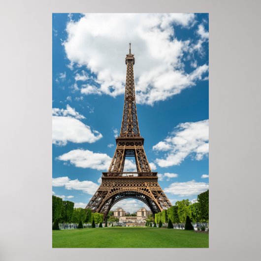 Eiffel Tower View from Champ de Mars Public Park Poster (Vorne)