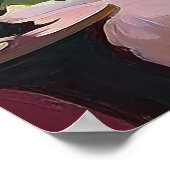 Eiffel Tower View in Pink Poster (Ecke)