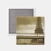 Eiffel Tower Vintag Magnet (Vorderseite/Rückseite)