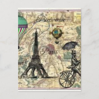 Eiffel Tower vintage Paris Postkarte