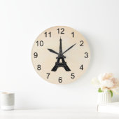Eiffel Tower Wall Clock Große Wanduhr (Zuhause)