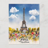 Eiffel Tower Watercolor Dream Postkarte (Vorderseite)
