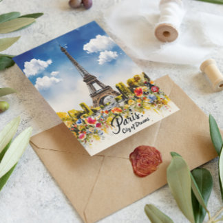 Eiffel Tower Watercolor Dream Postkarte