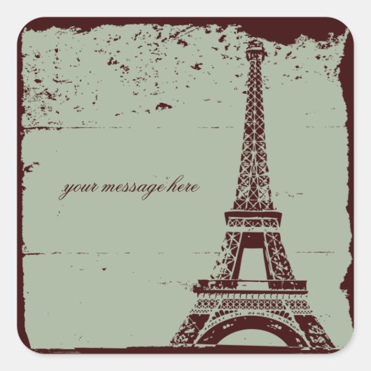 Eiffel Tower Wedding Stickers (Vorderseite)