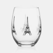 Eiffel Tower Weinglas Ohne Stiel (Rückseite)