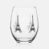 Eiffel Tower Weinglas Ohne Stiel (Rechts)