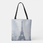 Eiffel Tower Winter Scene Paris Tasche (Rückseite)