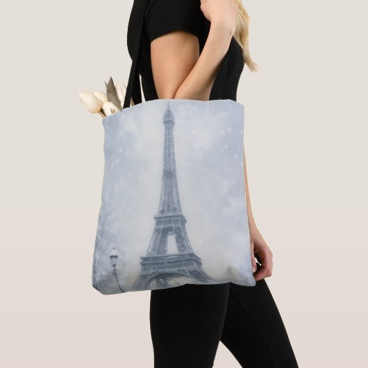 Eiffel Tower Winter Scene Paris Tasche (Von Nahem)