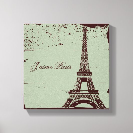 Eiffel Tower Wrapped Canvas Art Leinwanddruck (Vorderseite)