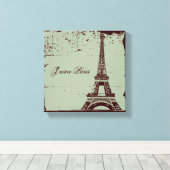 Eiffel Tower Wrapped Canvas Art Leinwanddruck (Insitu (Holzboden))