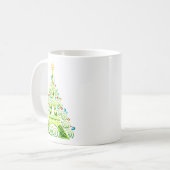 Eiffel Tower Wrapped In Christmas Tree Lights Fren Kaffeetasse (Vorderseite Links)