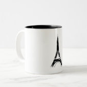 Eiffel Tower Zweifarbige Tasse (Vorderseite Links)