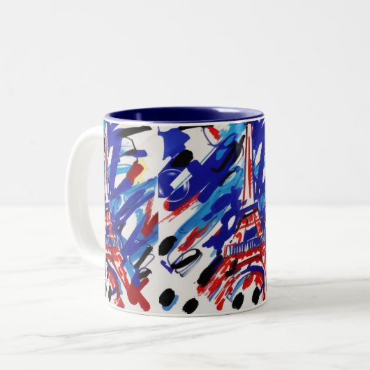 Eiffel Tower Zweifarbige Tasse (Vorderseite Links)