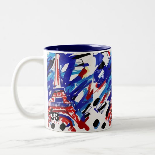 Eiffel Tower Zweifarbige Tasse (Links)