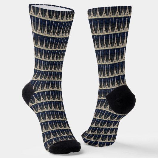 Eiffel Towers Crew Socken (Gewinkelt)