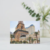 Eiffel Towers Las Vegas Paris Postkarte (Stehend Vorderseite)