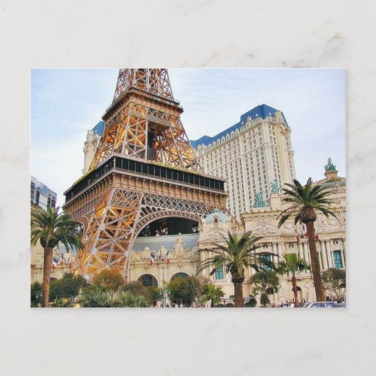 Eiffel Towers Las Vegas Paris Postkarte (Vorderseite)