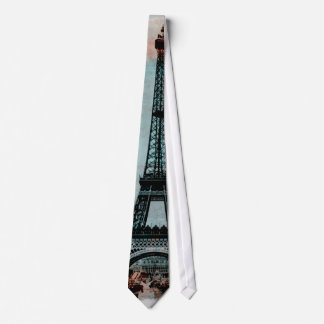 Eiffel-Turm an der Sonnenaufgang-Krawatte Krawatte