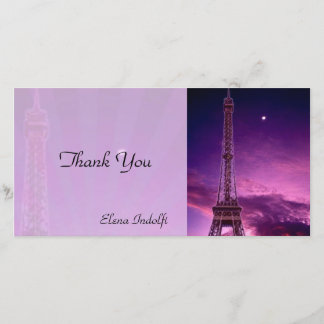 Eiffel-Turm danken Ihnen Foto-Karte Dankeskarte