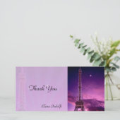 Eiffel-Turm danken Ihnen Foto-Karte Dankeskarte (Stehend Vorderseite)