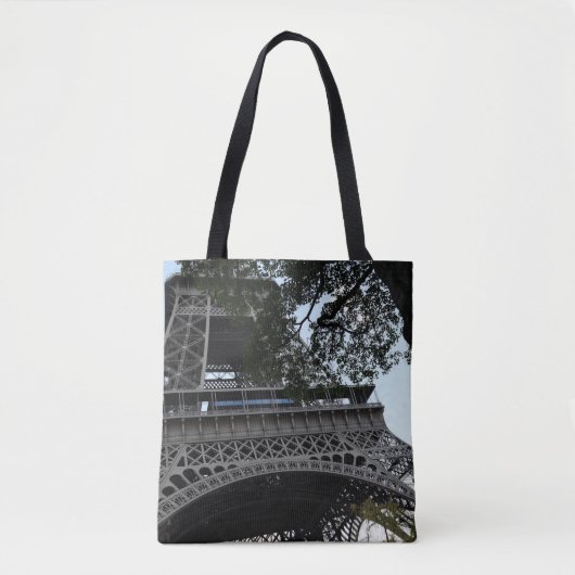 Eiffel-Turm durch die Baum-Taschen-Tasche Tasche (Vorderseite)