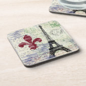 Eiffel-Turm-Frankreich-Untersetzer Getränkeuntersetzer (Linke Seite)