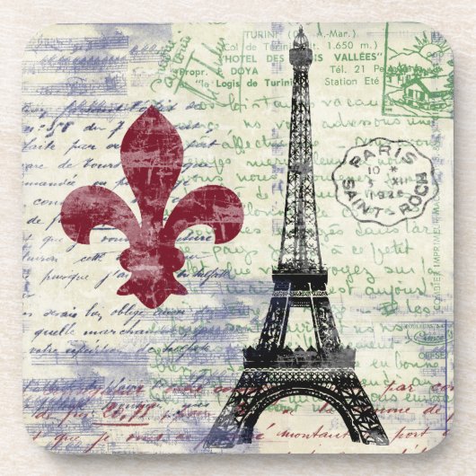 Eiffel-Turm-Frankreich-Untersetzer Getränkeuntersetzer (Vorderseite)