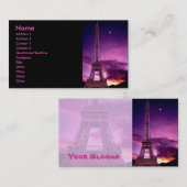 Eiffel-Turm in der Sonnenschein-Visitenkarte Visitenkarte (Vorne/Hinten)