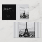 Eiffel-Turm in Paris Striped Vintages Visitenkarte (Vorne/Hinten)